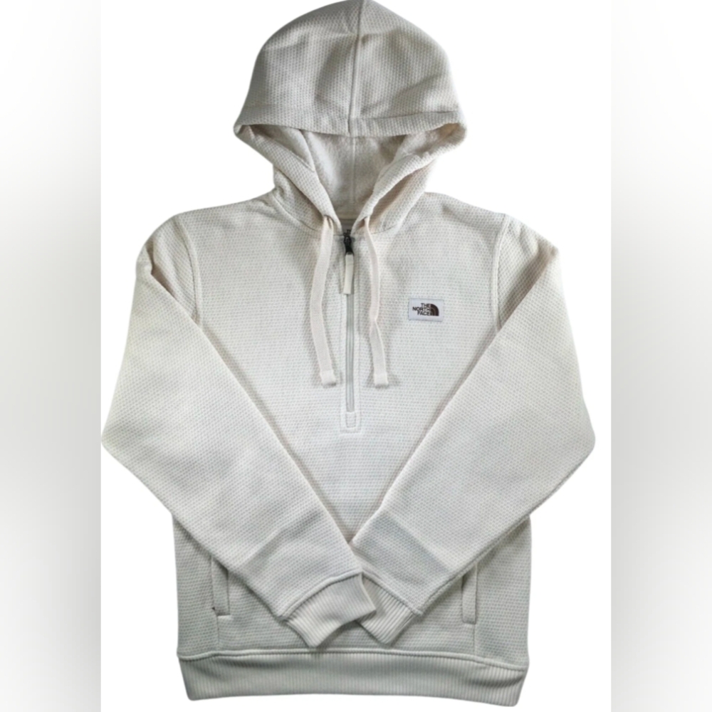 The North Face Curran Tail 1/4 Zip Waffle Hoodie Sweater XL Like New MSRP $115 - Picture 2 of 7